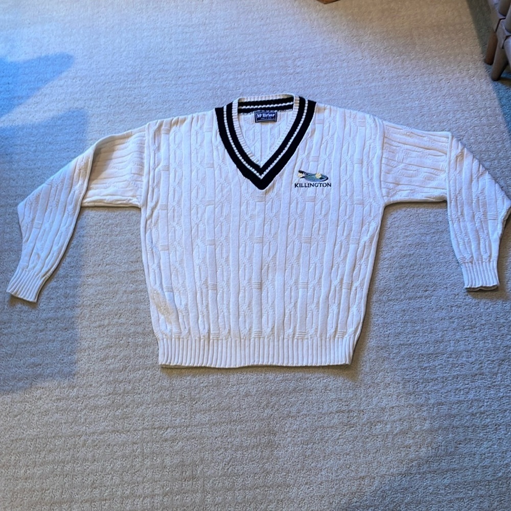 Women’s cable knit cotton sweater embroidered with KILLINGTON Tennis